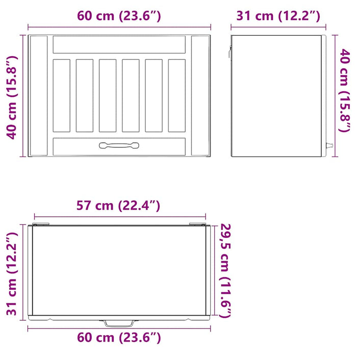 Kitchen Wall Cabinet Lucca Grey Sonoma Engineered Wood