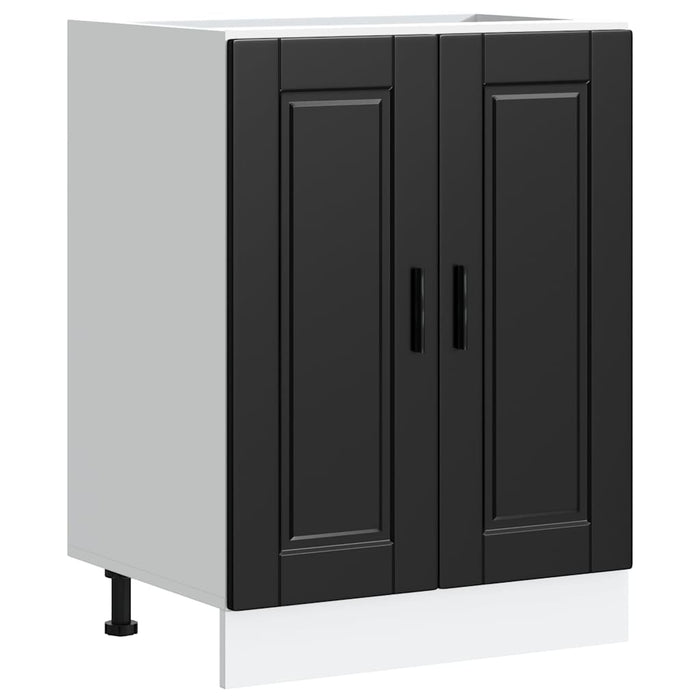 Kitchen Base Cabinet Porto Black Engineered Wood