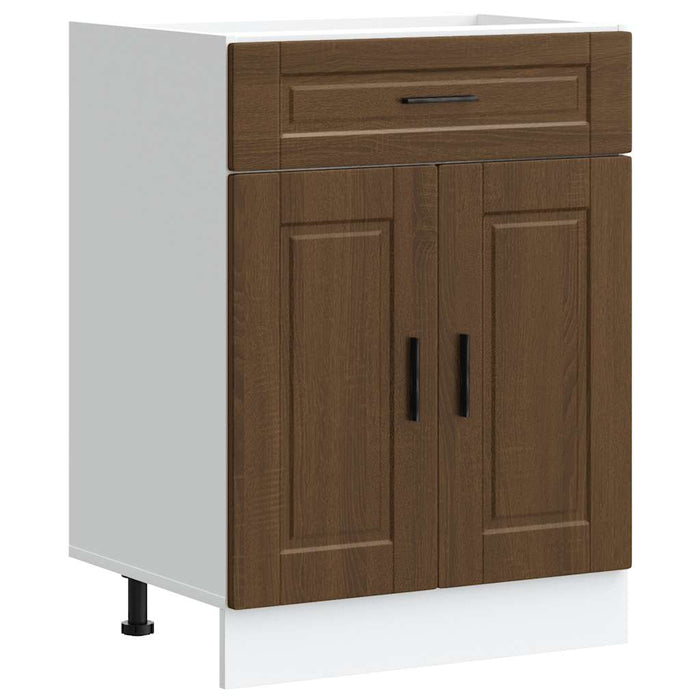 Kitchen Base Cabinet Porto Brown Oak Engineered Wood