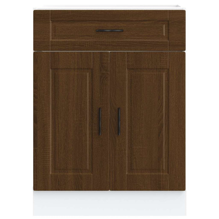 Kitchen Base Cabinet Porto Brown Oak Engineered Wood