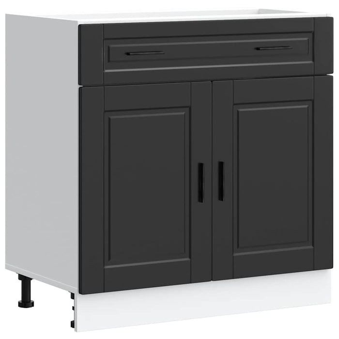 Kitchen Base Cabinet Porto Black Engineered Wood