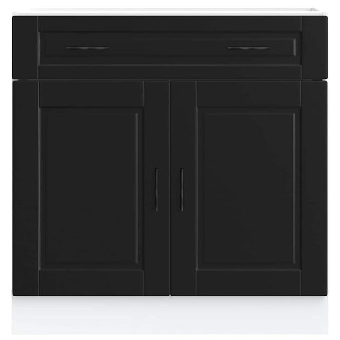 Kitchen Base Cabinet Porto Black Engineered Wood