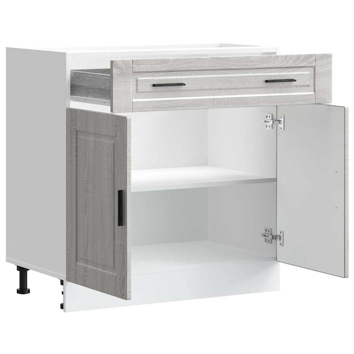 Kitchen Base Cabinet Porto Grey Sonoma Engineered Wood