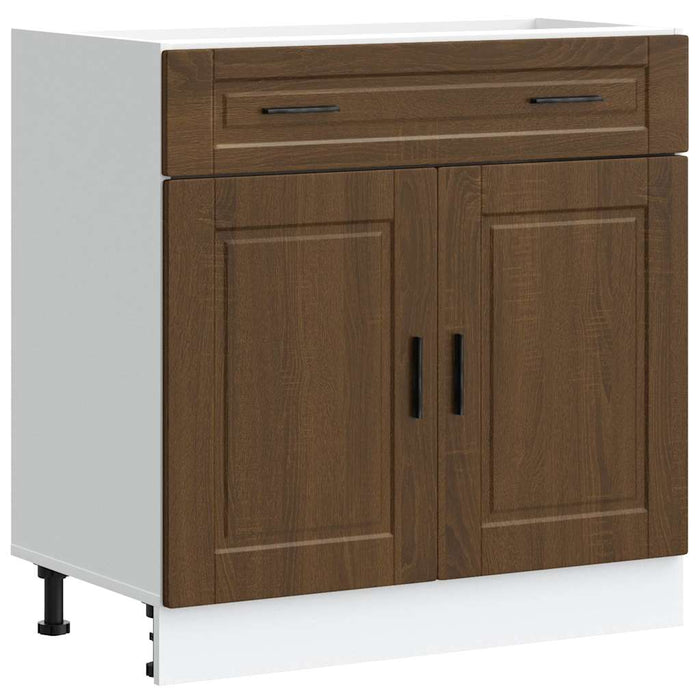 Kitchen Base Cabinet Porto Brown Oak Engineered Wood