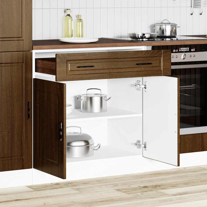 Kitchen Base Cabinet Porto Brown Oak Engineered Wood