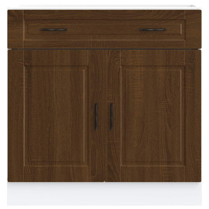 Kitchen Base Cabinet Porto Brown Oak Engineered Wood