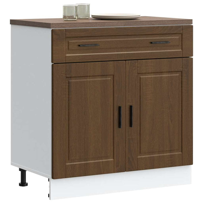 Kitchen Base Cabinet Porto Brown Oak Engineered Wood