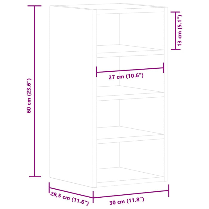 Hanging Cabinet White 30x29.5x60 cm Engineered Wood