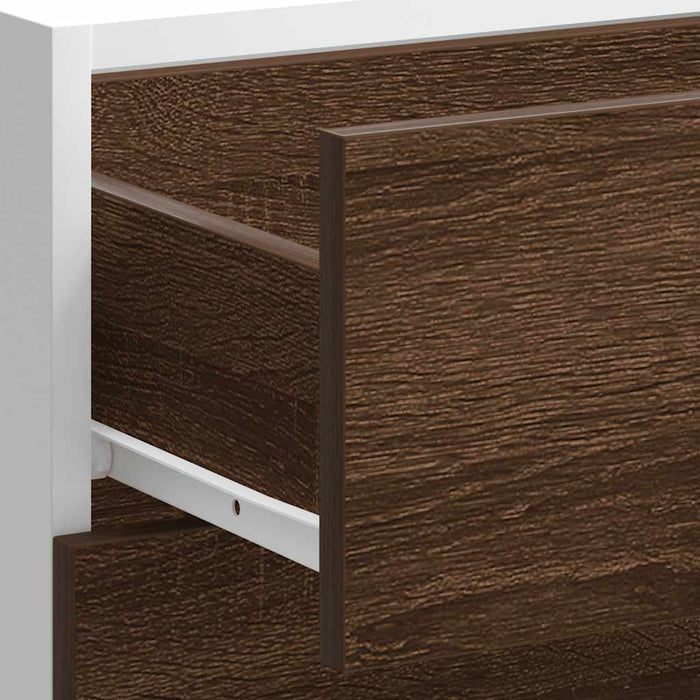 Kitchen Base Cabinet Brown Oak Engineered Wood