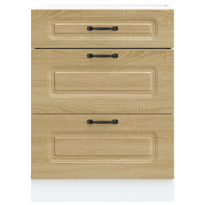 Kitchen Base Cabinet Kalmar Sonoma Oak Engineered Wood