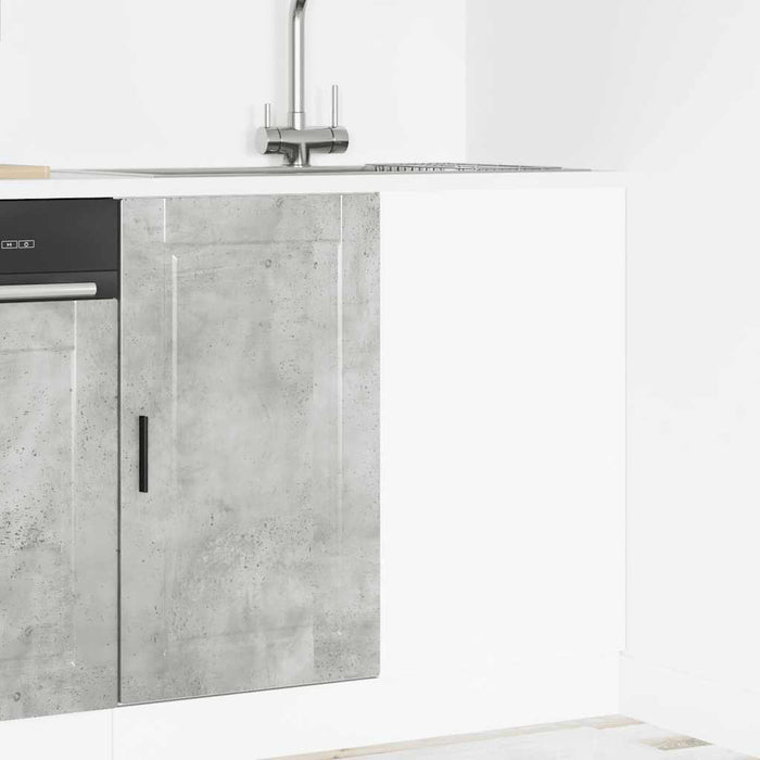 Kitchen Base Cabinet Porto Concrete Grey Engineered Wood