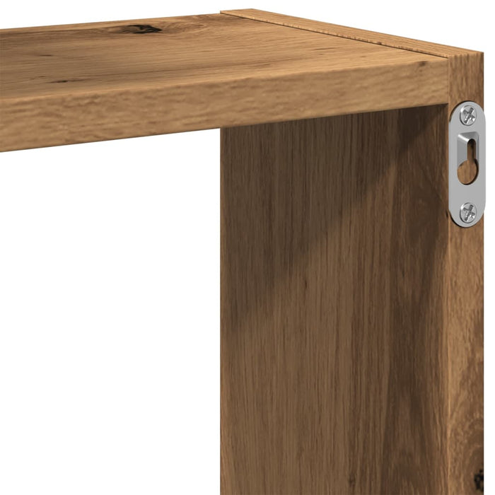 Wall Cube Shelves Artisan Oak 68x15x68 cm Engineered Wood