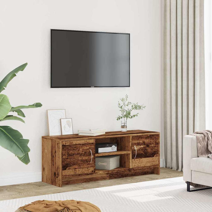 TV Cabinet Old Wood 102x30x37.5 cm Engineered Wood