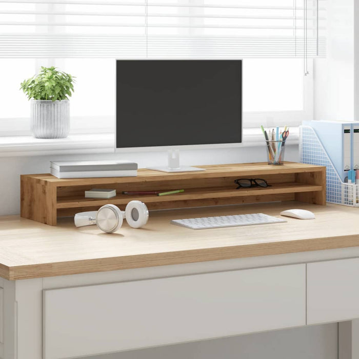 Monitor Stand Artisan Oak 100x24x13 cm Engineered Wood