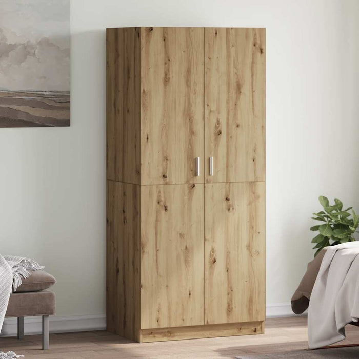 Wardrobe Artisan Oak 80x52x180 cm Engineered Wood