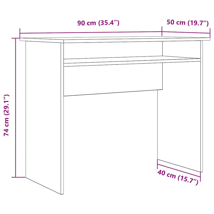 Birou Artisan Stejar 90x50x74 cm Lemn de inginerie