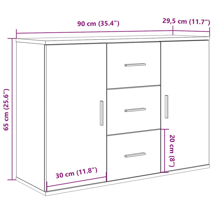 Буфет Old Wood 90x29.5x65 см Инженерная древесина