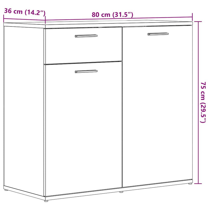 Буфет Old Wood 80x36x75 см Инженерная древесина