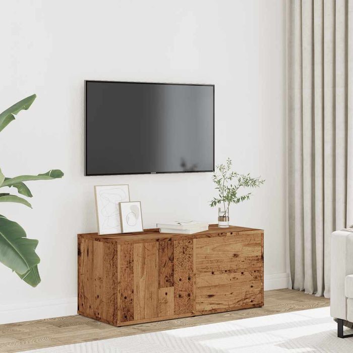 TV Cabinet Old Wood 80x34x35.5 cm Engineered Wood