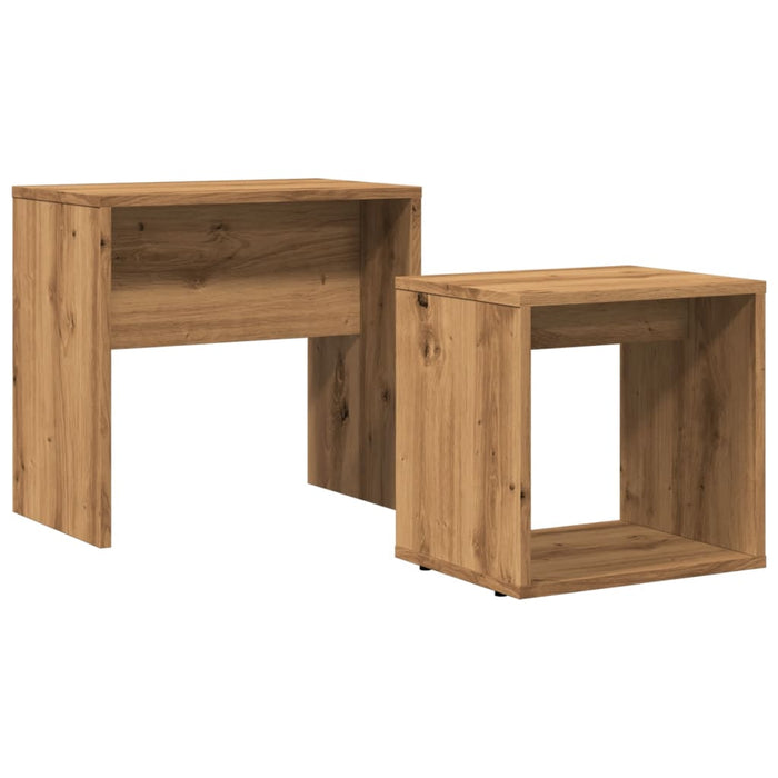 Nesting Coffee Tables 2 pcs Artisan Oak Engineered Wood