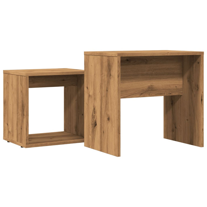 Nesting Coffee Tables 2 pcs Artisan Oak Engineered Wood