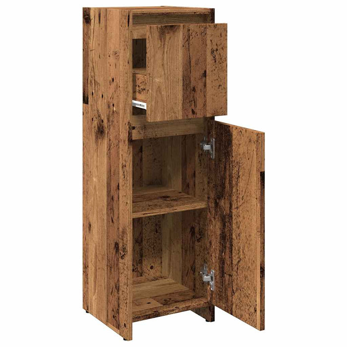 Bathroom Cabinet Old Wood 30x30x95 cm Engineered Wood