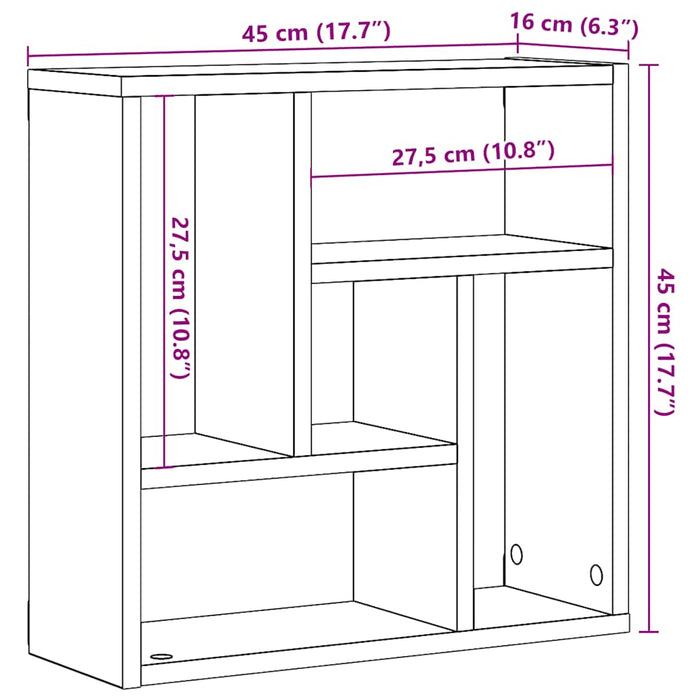 Стенен рафт Старо дърво 45x16x45 см. Инженерно дърво