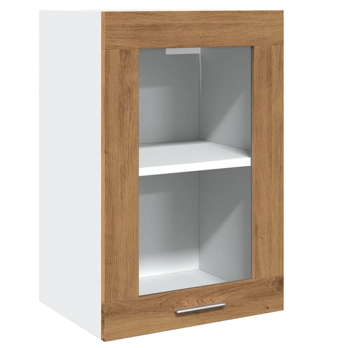 Hanging Glass Cabinet Artisan Oak 40x31x60 cm Engineered Wood