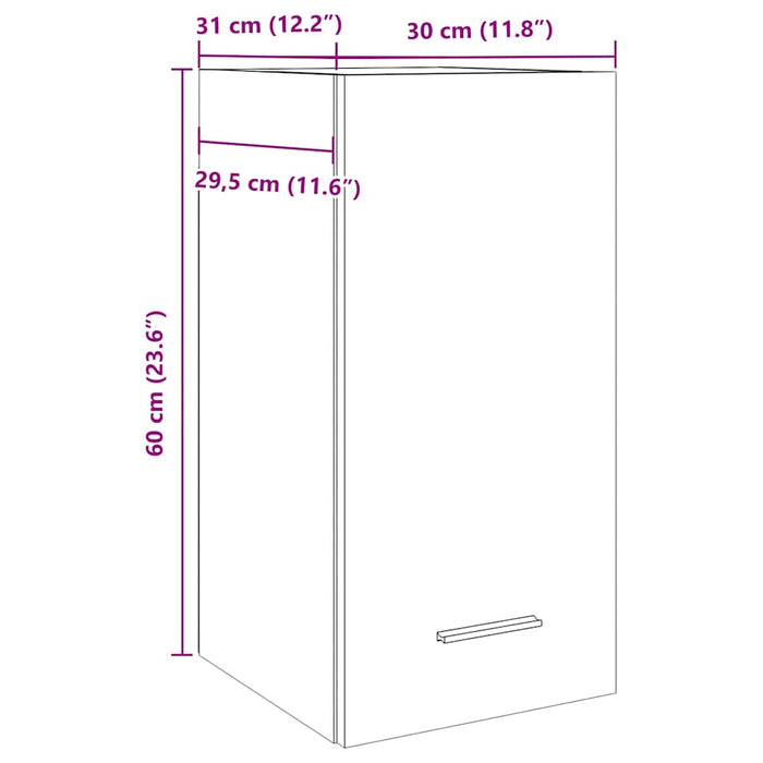 Подвесной шкафчик Бетон Серый 30x31x60 см Инженерное дерево