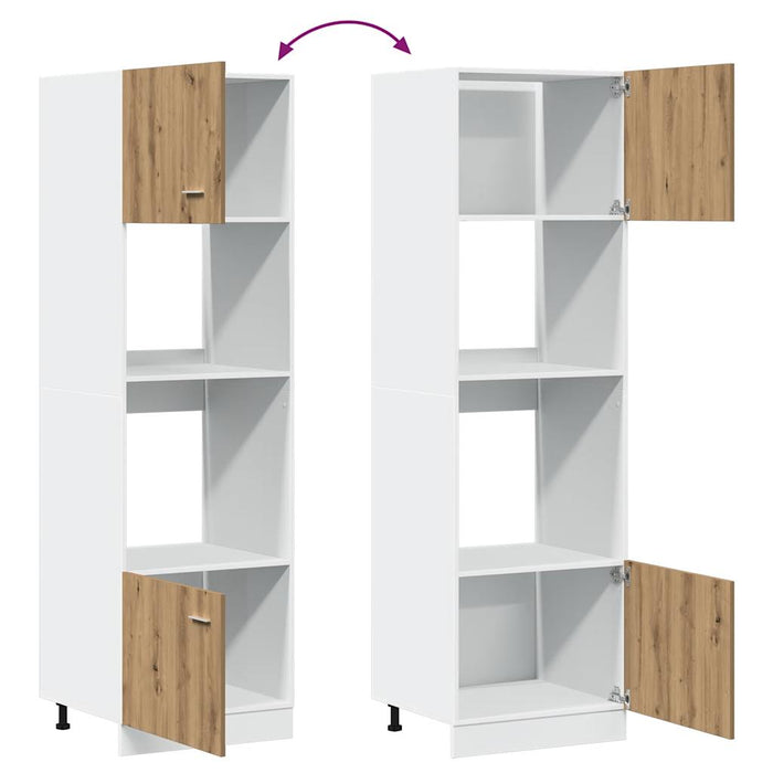 Микровълнов шкаф Artisian Oak 60x57x207 cm Engineered Wood