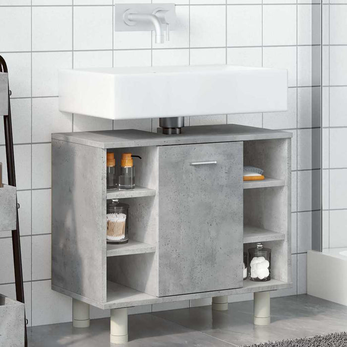 Bathroom Cabinet Concrete Grey 60x32x53.5 cm Engineered Wood