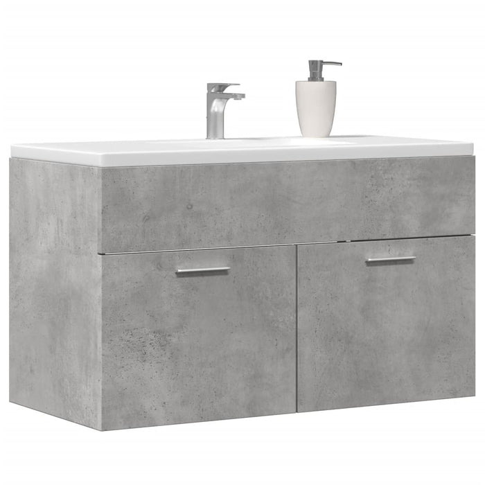 Sink Cabinet Concrete Grey 80x38.5x46 cm Engineered Wood