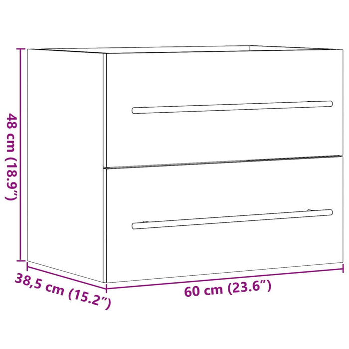 Шкафчик под мойку Sonoma Oak 60x38.5x48 см Инженерное дерево