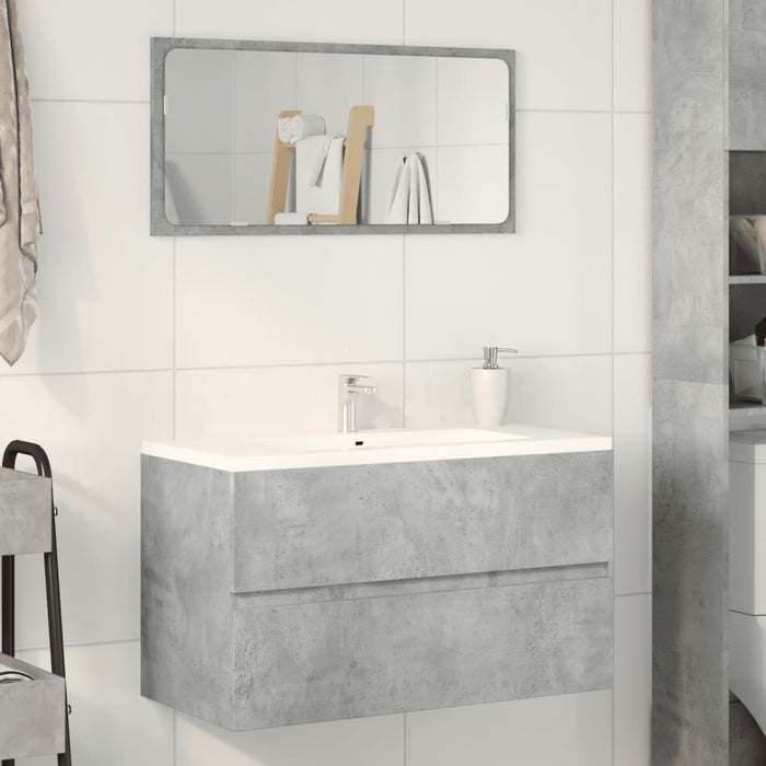 Sink Cabinet Concrete Grey 90x38.5x45 cm Engineered Wood