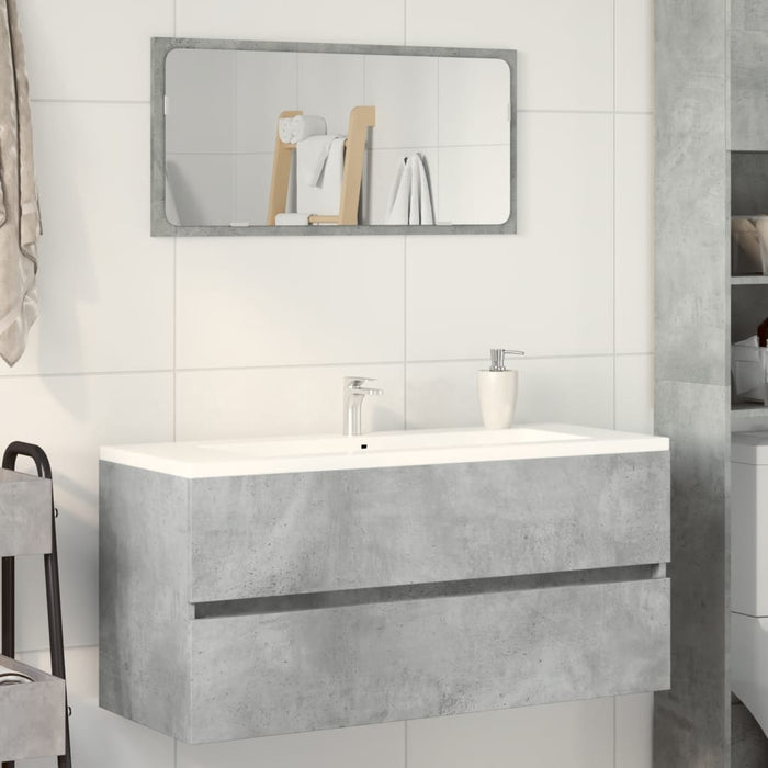 Sink Cabinet Concrete Grey 100x38.5x45 cm Engineered Wood