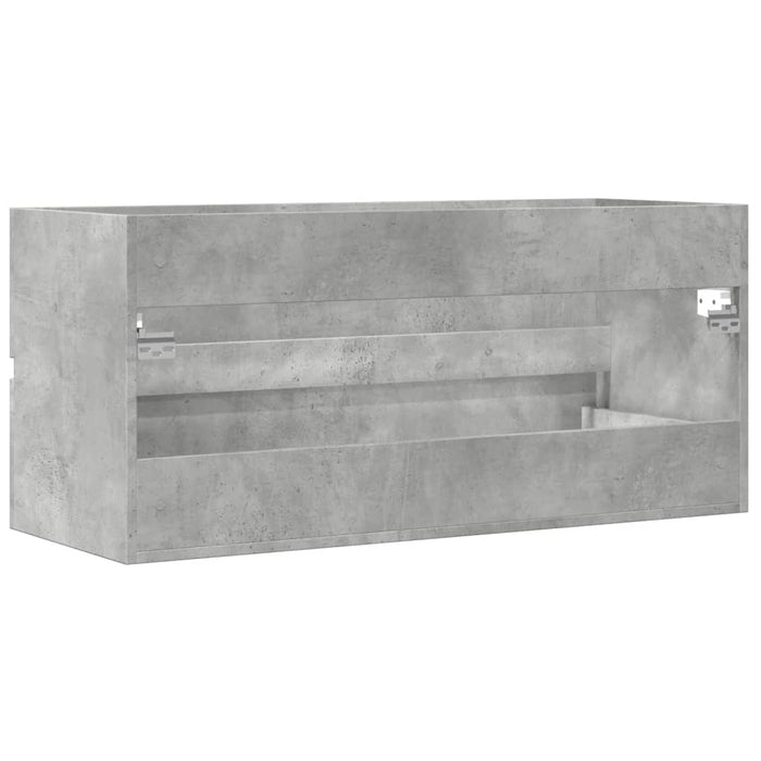 Sink Cabinet Concrete Grey 100x38.5x45 cm Engineered Wood