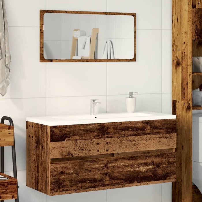 Sink Cabinet Old Wood 100x38.5x45 cm Engineered Wood