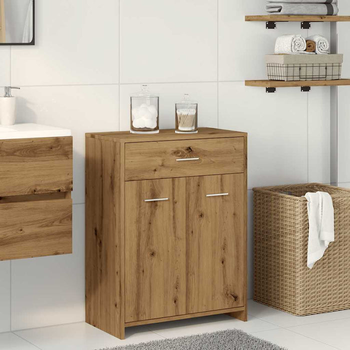 Bathroom Cabinet Artisan Oak 60x33x80 cm Engineered Wood