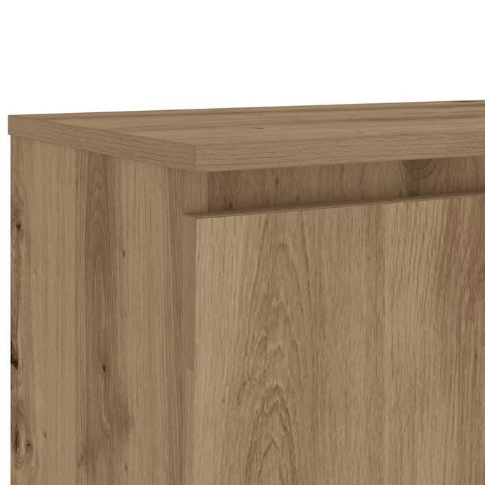 TV Cabinet with LED Lights Artisian Oak 120x30x36 cm Engineered Wood