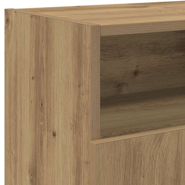 Тумба под телевизор со светодиодной подсветкой Artisian Oak 120x30x50 см Инженерная древесина