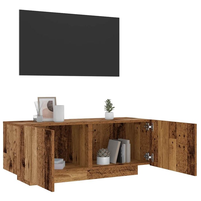 TV Cabinet Old Wood 100x35x40 cm Engineered Wood