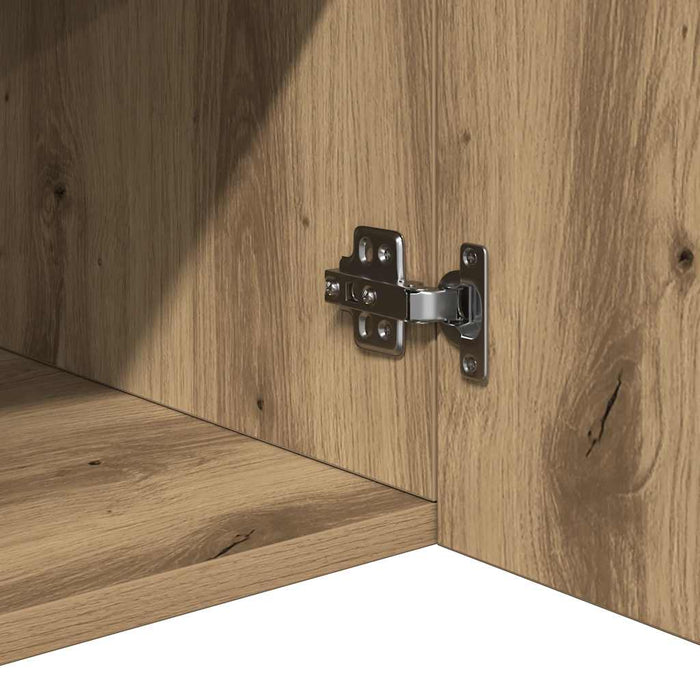 Бюфет с LED светлини Artisan Oak 115.5x30x75 cm Engineered Wood