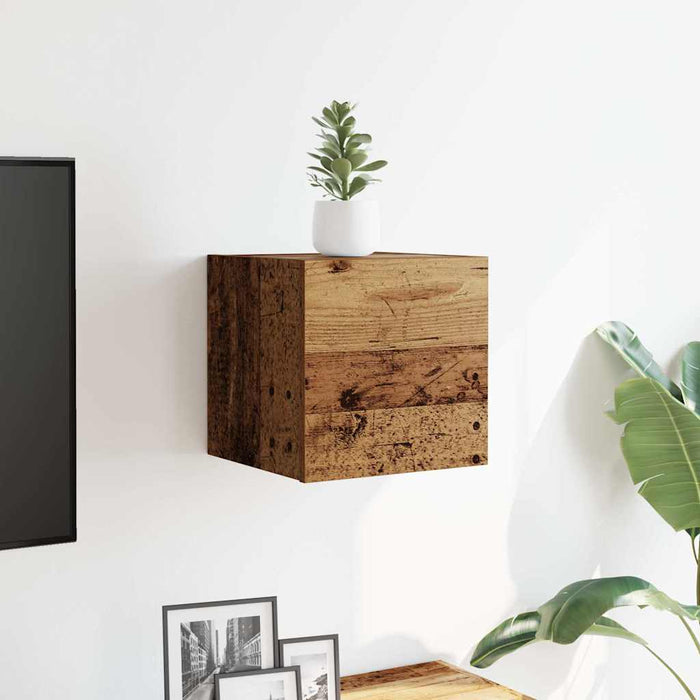 Wall Mounted TV Cabinet Old Wood 30.5x30x30 cm