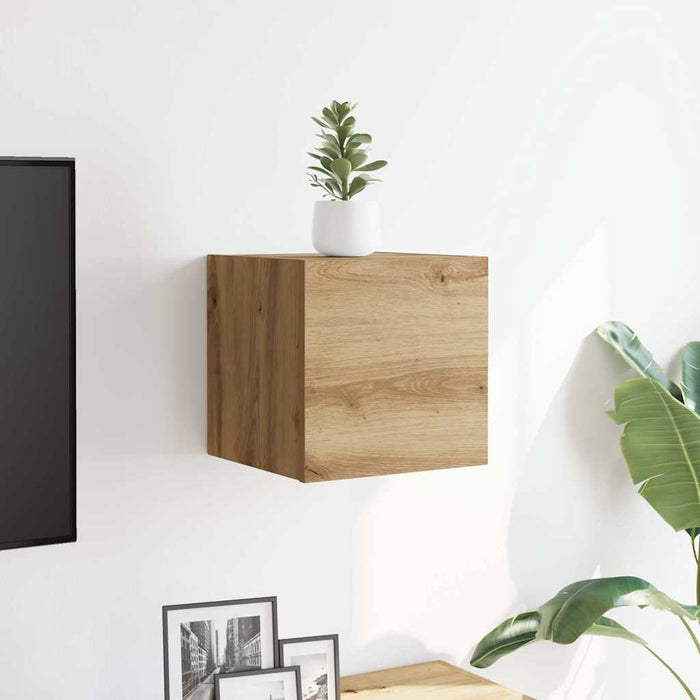 Wall Mounted TV Cabinet Artisan Oak 30.5x30x30 cm