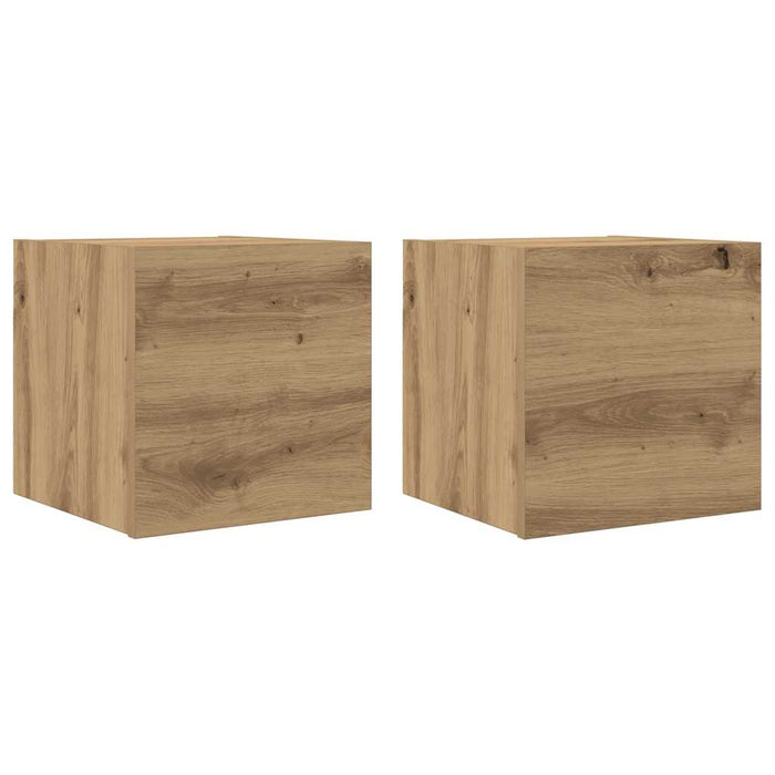 Wall Mounted TV Cabinet 2 pcs Artisan Oak 30.5x30x30 cm