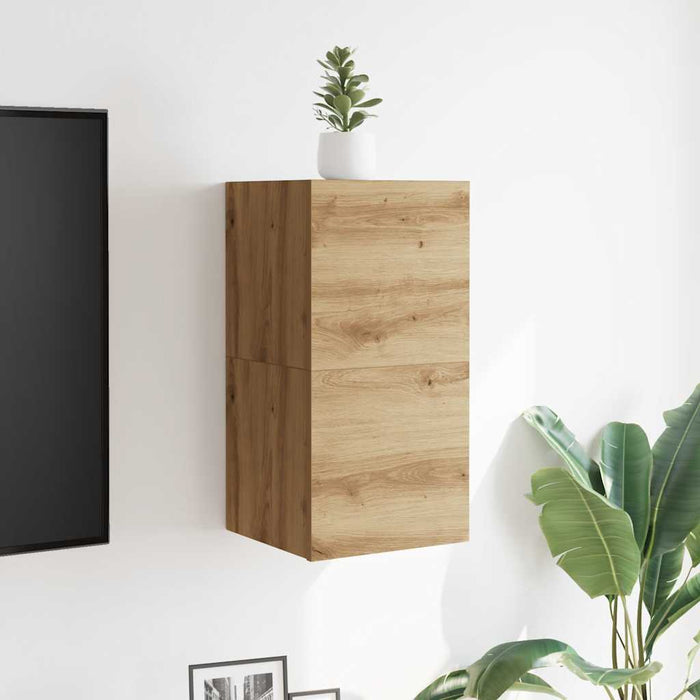 Wall Mounted TV Cabinet 2 pcs Artisan Oak 30.5x30x30 cm