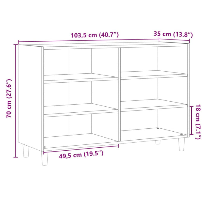 Бюфет Old Wood 103,5x35x70 cm Engineered Wood