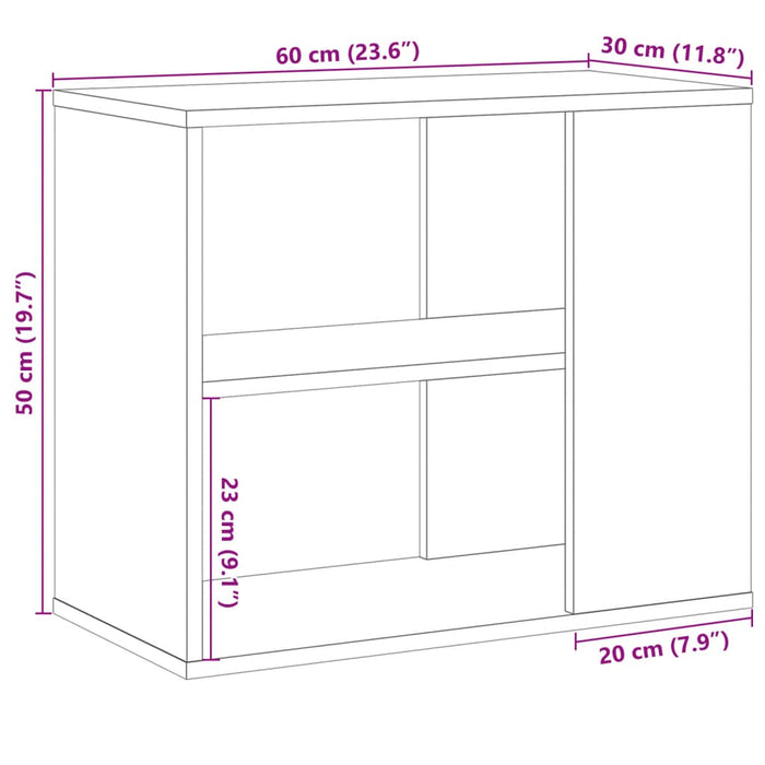 Dulap lateral Lemn Vechi 60x30x50 cm Lemn de Inginerie