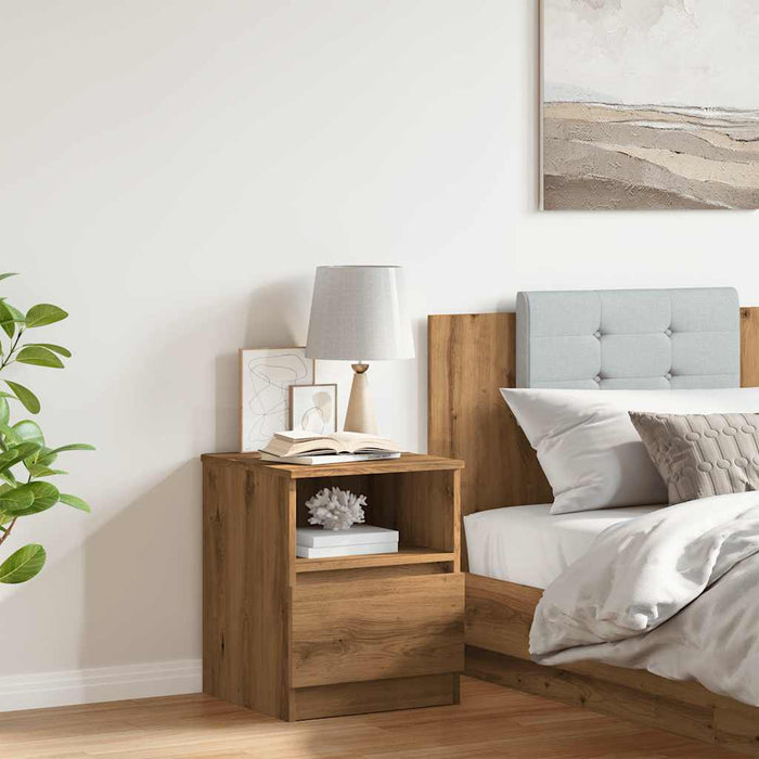 Bedside Cabinet Artisan Oak 40x40x50 cm Engineered Wood