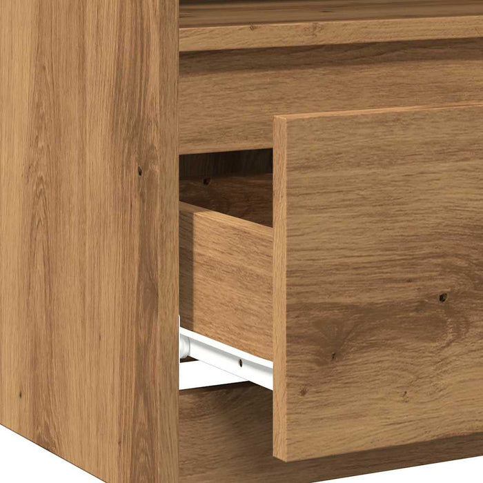 Bedside Cabinet Artisan Oak 40x40x50 cm Engineered Wood